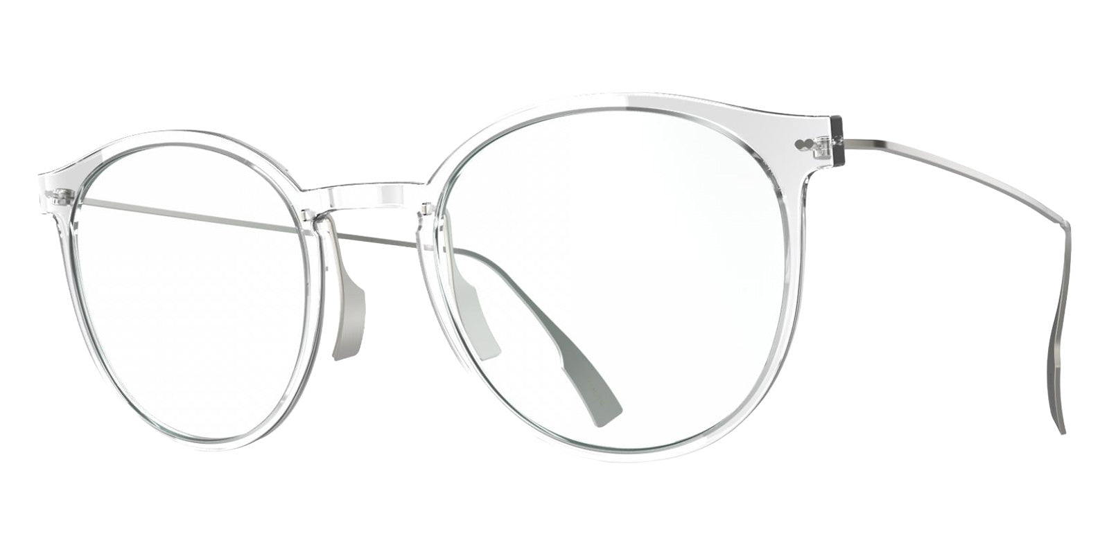 Blackfin® VITRA F2-D1 Eyeglasses BLF VITRA F2-D1 OP 19341942 48 - Shiny Crystal/Brushed Silver