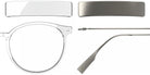 Blackfin® VITRA F2-D1 Eyeglasses BLF VITRA F2-D1 OP 19341942 48 - Shiny Crystal/Brushed Silver