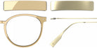 Blackfin® VITRA F2-D1 Eyeglasses BLF VITRA F2-D1 OP 19361777 48 - Shiny Honey Gold/Brushed Light Gold