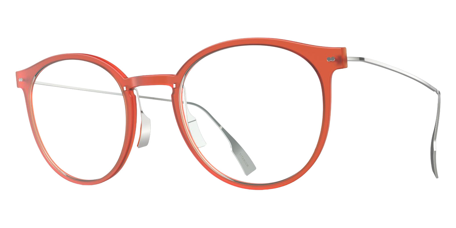 Blackfin® VITRA F2-D1 Eyeglasses BLF VITRA F2-D1 OP 19391788 48 - Matte Mandarin Red/Shiny Silver