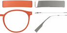Blackfin® VITRA F2-D1 Eyeglasses BLF VITRA F2-D1 OP 19391788 48 - Matte Mandarin Red/Shiny Silver