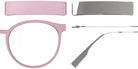 Blackfin® VITRA F2-D1 Eyeglasses BLF VITRA F2-D1 OP 19411788 48 - Matte Prism Pink/Shiny Silver