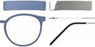 Blackfin® VITRA F2-D2 Eyeglasses BLF VITRA F2-D2 OP 19271788 48 - Matte Classic Blue/Shiny Silver