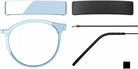 Blackfin® VITRA F2-D2 Eyeglasses BLF VITRA F2-D2 OP 19281814 48 - Shiny Sky Blue/Blackfin Black