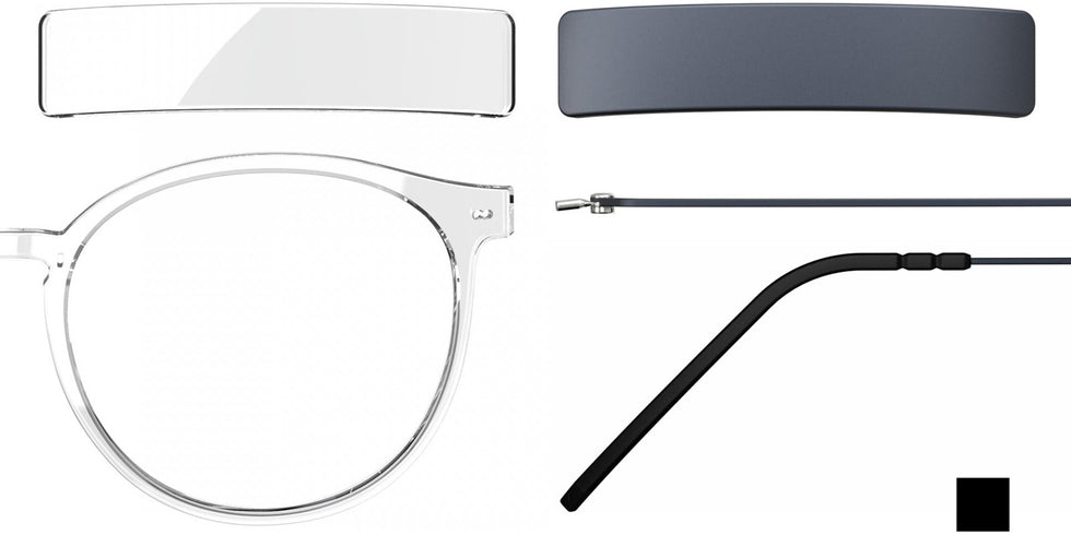 Blackfin® VITRA F2-D2 Eyeglasses BLF VITRA F2-D2 OP 19341792 48 - Shiny Crystal/Storm Navy Blue