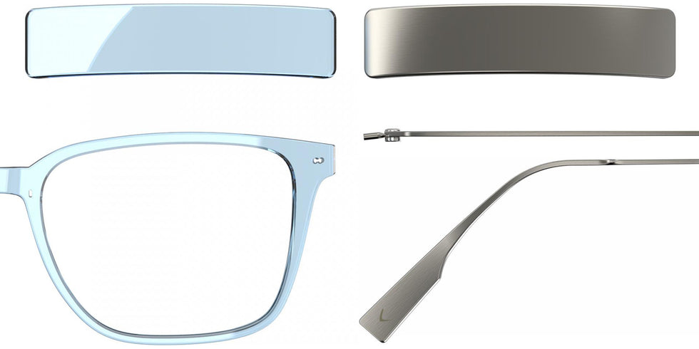 Blackfin® VITRA F3-D1 Eyeglasses BLF VITRA F3-D1 OP 19281942 56 - Shiny Sky Blue/Brushed Silver