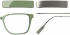 Blackfin® VITRA F3-D1 Eyeglasses BLF VITRA F3-D1 OP 19301942 56 - Shiny Cedar Green/Brushed Silver