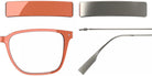 Blackfin® VITRA F3-D1 Eyeglasses BLF VITRA F3-D1 OP 19381942 56 - Shiny Mandarin Red/Brushed Silver