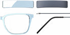Blackfin® VITRA F3-D2 Eyeglasses BLF VITRA F3-D2 OP 19281792 56 - Shiny Sky Blue/Storm Navy Blue