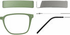 Blackfin® VITRA F3-D2 Eyeglasses BLF VITRA F3-D2 OP 19311788 56 - Matte Cedar Green/Shiny Silver