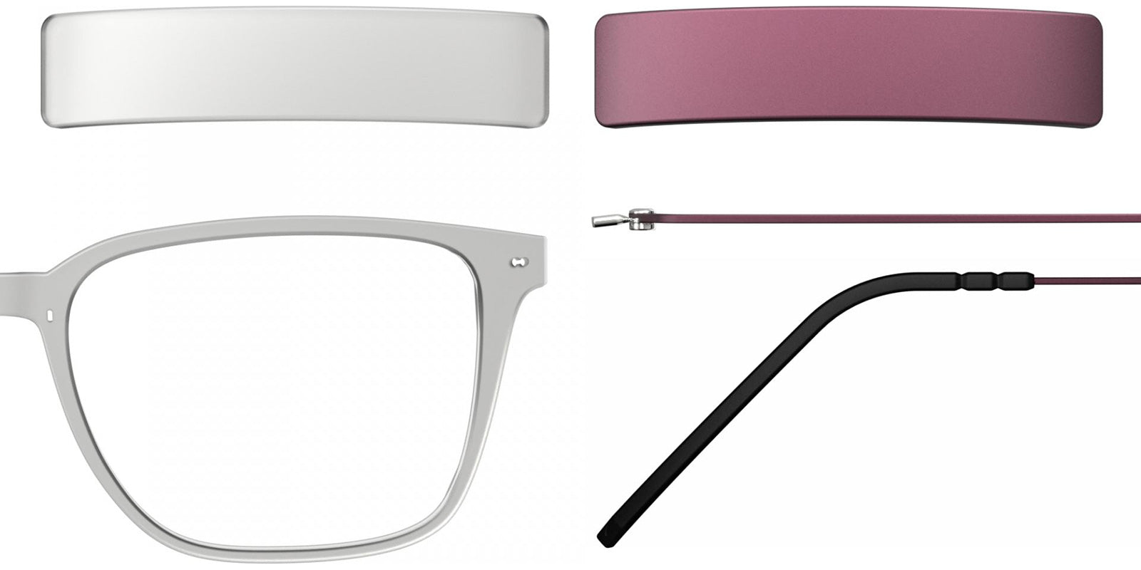 Blackfin® VITRA F3-D2 Eyeglasses BLF VITRA F3-D2 OP 19331803 56 - Matte Driftwood Gray/Damascus Burgundy