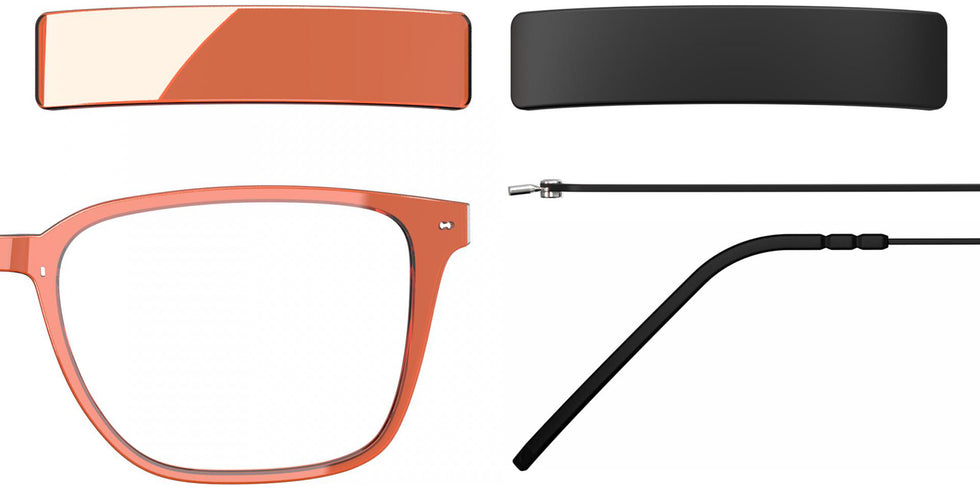 Blackfin® VITRA F3-D2 Eyeglasses BLF VITRA F3-D2 OP 19381814 56 - Shiny Mandarin Red/Blackfin Black