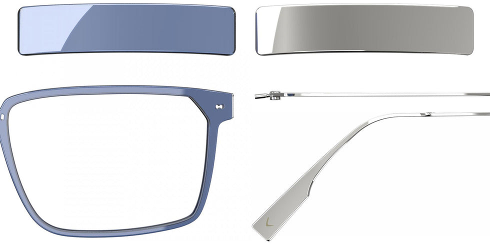 Blackfin® VITRA F4-D1 Eyeglasses BLF VITRA F4-D1 OP 19261788 54 - Shiny Classic Blue/Shiny Silver