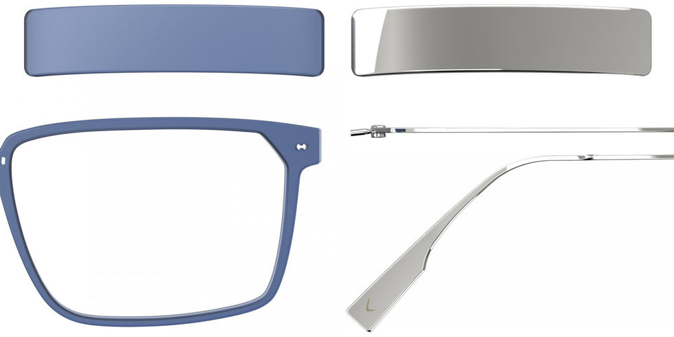 Blackfin® VITRA F4-D1 Eyeglasses BLF VITRA F4-D1 OP 19271788 54 - Matte Classic Blue/Shiny Silver