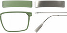 Blackfin® VITRA F4-D1 Eyeglasses BLF VITRA F4-D1 OP 19311942 54 - Matte Cedar Green/Brushed Silver