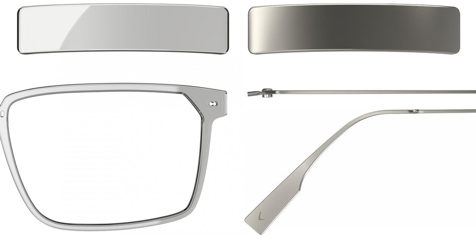 Blackfin® VITRA F4-D1 Eyeglasses BLF VITRA F4-D1 OP 19321942 54 - Shiny Driftwood Gray/Brushed Silver
