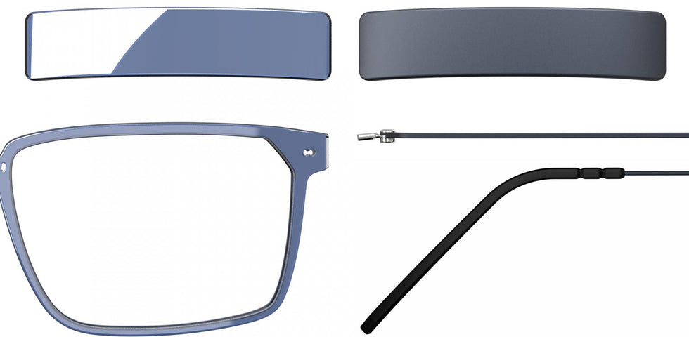 Blackfin® VITRA F4-D2 Eyeglasses BLF VITRA F4-D2 OP 19261792 54 - Shiny Classic Blue/Storm Navy Blue