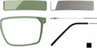 Blackfin® VITRA F4-D2 Eyeglasses BLF VITRA F4-D2 OP 19301788 54 - Shiny Cedar Green/Shiny Silver