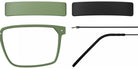 Blackfin® VITRA F4-D2 Eyeglasses BLF VITRA F4-D2 OP 19311814 54 - Matte Cedar Green/Blackfin Black