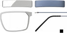 Blackfin® VITRA F4-D2 Eyeglasses BLF VITRA F4-D2 OP 19321792 54 - Shiny Driftwood Gray/Storm Navy Blue