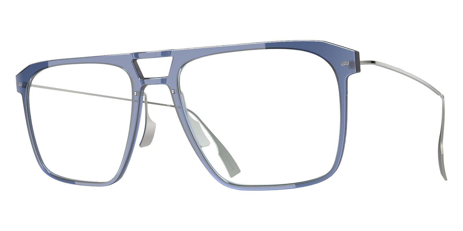 Blackfin® VITRA F5-D1 Eyeglasses BLF VITRA F5-D1 OP 19261942 58 - Shiny Classic Blue/Brushed Silver