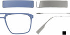 Blackfin® VITRA F5-D1 Eyeglasses BLF VITRA F5-D1 OP 19271788 58 - Matte Classic Blue/Shiny Silver