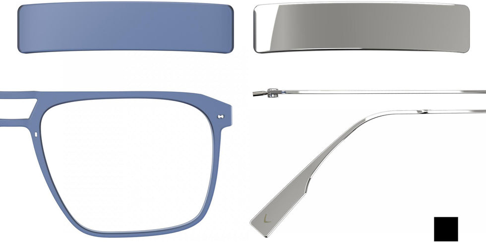 Blackfin® VITRA F5-D1 Eyeglasses BLF VITRA F5-D1 OP 19271788 58 - Matte Classic Blue/Shiny Silver