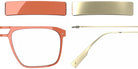 Blackfin® VITRA F5-D1 Eyeglasses BLF VITRA F5-D1 OP 19381777 58 - Shiny Mandarin Red/Brushed Light Gold