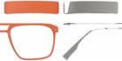 Blackfin® VITRA F5-D1 Eyeglasses BLF VITRA F5-D1 OP 19391788 58 - Matte Mandarin Red/Shiny Silver