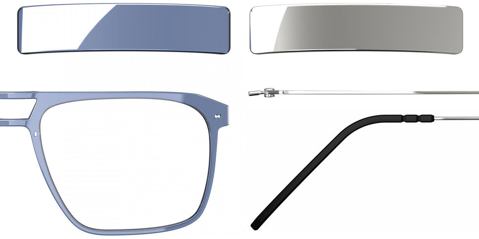 Blackfin® VITRA F5-D2 Eyeglasses BLF VITRA F5-D2 OP 19261788 58 - Shiny Classic Blue/Shiny Silver