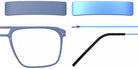 Blackfin® VITRA F5-D2 Eyeglasses BLF VITRA F5-D2 OP 19271797 58 - Matte Classic Blue/Oxide Blue