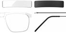 Blackfin® VITRA F5-D2 Eyeglasses BLF VITRA F5-D2 OP 19341814 58 - Shiny Crystal/Blackfin Black