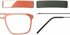 Blackfin® VITRA F5-D2 Eyeglasses BLF VITRA F5-D2 OP 19381795 58 - Shiny Mandarin Red/Army Dark Green