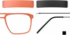 Blackfin® VITRA F5-D2 Eyeglasses BLF VITRA F5-D2 OP 19391814 58 - Matte Mandarin Red/Blackfin Black