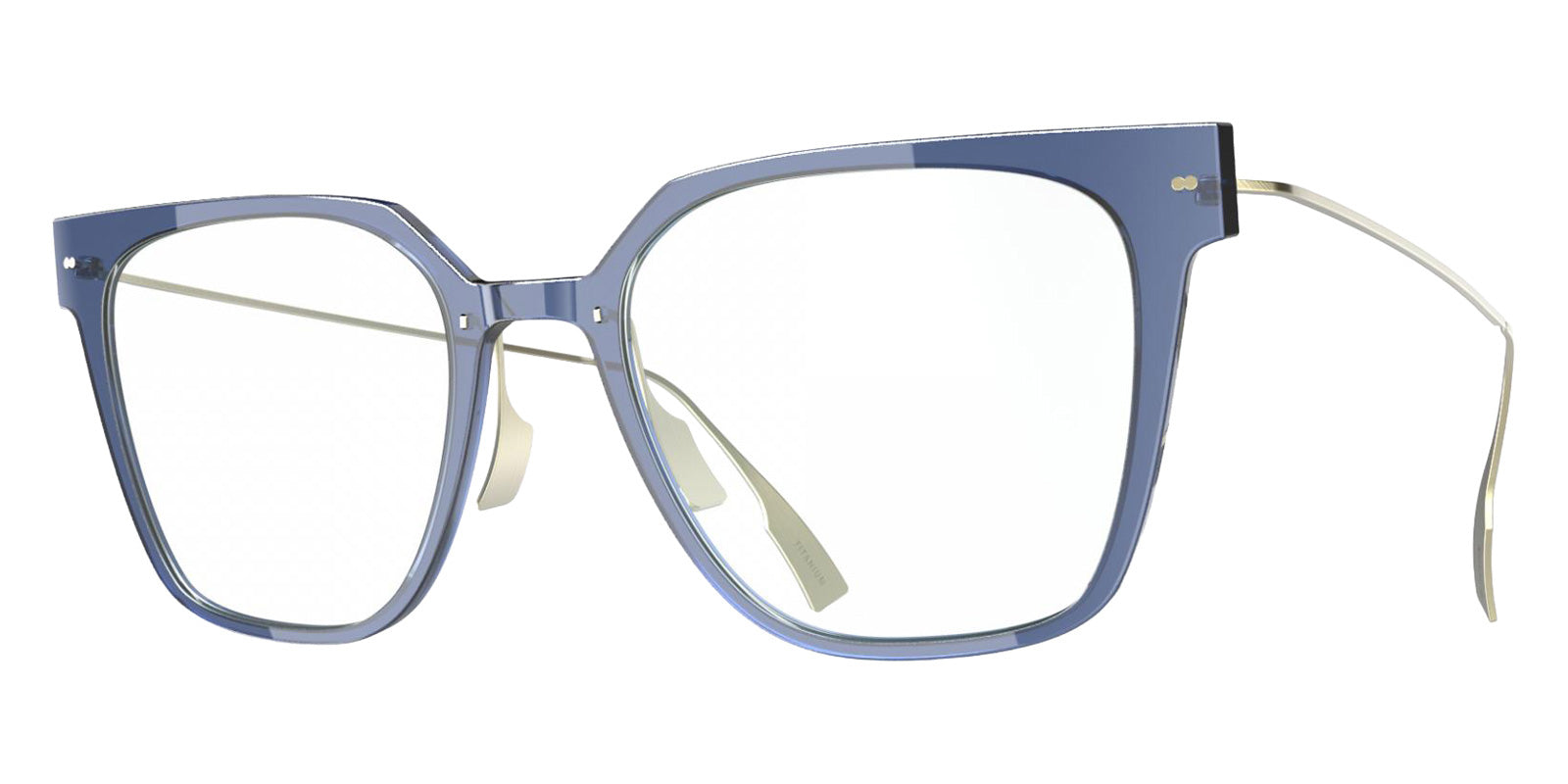 Blackfin® VITRA F6-D1 Eyeglasses BLF VITRA F6-D1 OP 19261777 53 - Shiny Classic Blue/Brushed Light Gold