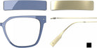 Blackfin® VITRA F6-D1 Eyeglasses BLF VITRA F6-D1 OP 19261777 53 - Shiny Classic Blue/Brushed Light Gold