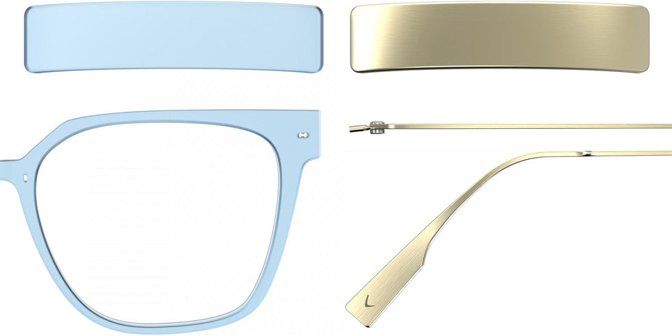 Blackfin® VITRA F6-D1 Eyeglasses BLF VITRA F6-D1 OP 19291777 53 - Matte Sky Blue/Brushed Light Gold