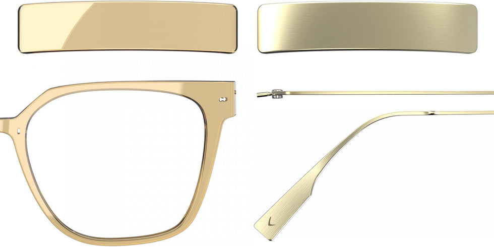 Blackfin® VITRA F6-D1 Eyeglasses BLF VITRA F6-D1 OP 19321777 53 - Shiny Driftwood Gray/Brushed Light Gold
