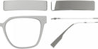 Blackfin® VITRA F6-D1 Eyeglasses BLF VITRA F6-D1 OP 19331788 53 - Matte Driftwood Gray/Shiny Silver