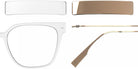 Blackfin® VITRA F6-D1 Eyeglasses BLF VITRA F6-D1 OP 19351809 53 - Matte Crystal/Shiny Amber Gold
