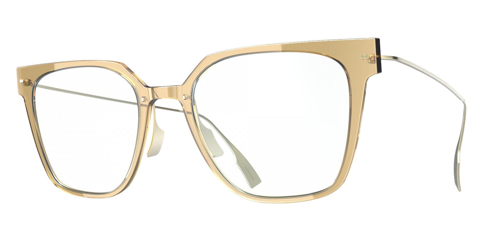 Blackfin® VITRA F6-D1 Eyeglasses BLF VITRA F6-D1 OP 19361777 53 - Shiny Honey Gold/Brushed Light Gold