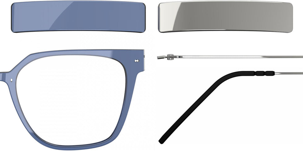 Blackfin® VITRA F6-D2 Eyeglasses BLF VITRA F6-D2 OP 19261788 53 - Shiny Classic Blue/Shiny Silver