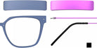 Blackfin® VITRA F6-D2 Eyeglasses BLF VITRA F6-D2 OP 19271800 53 - Matte Classic Blue/Oxide Purple