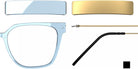 Blackfin® VITRA F6-D2 Eyeglasses BLF VITRA F6-D2 OP 19281812 53 - Shiny Sky Blue/Oxide Khaki