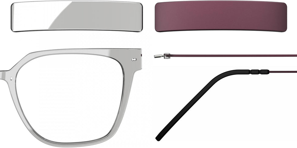 Blackfin® VITRA F6-D2 Eyeglasses BLF VITRA F6-D2 OP 19321803 53 - Shiny Driftwood Gray/Damascus Burgundy