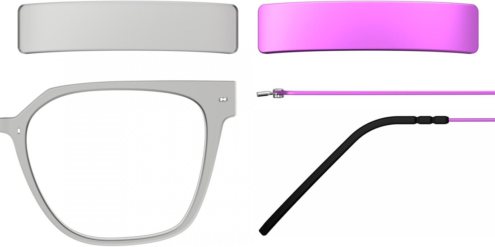 Blackfin® VITRA F6-D2 Eyeglasses BLF VITRA F6-D2 OP 19331800 53 - Matte Driftwood Gray/Oxide Purple