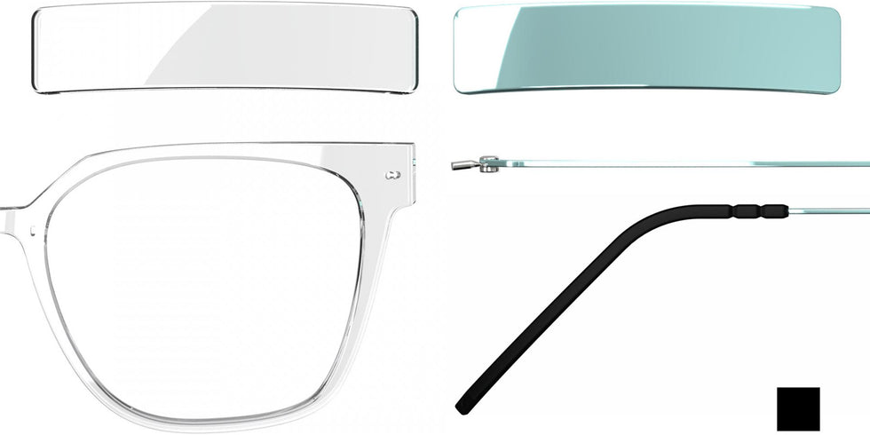 Blackfin® VITRA F6-D2 Eyeglasses BLF VITRA F6-D2 OP 19341798 53 - Shiny Crystal/Shiny Oxide Azure