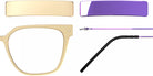 Blackfin® VITRA F6-D2 Eyeglasses BLF VITRA F6-D2 OP 19371799 53 - Matte Honey Gold/Shiny Oxide Violet