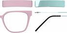 Blackfin® VITRA F6-D2 Eyeglasses BLF VITRA F6-D2 OP 19411798 53 - Matte Prism Pink/Shiny Oxide Azure