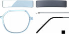 Blackfin® VITRA F7-D2 Eyeglasses BLF VITRA F7-D2 OP 19281792 53 - Shiny Sky Blue/Storm Navy Blue